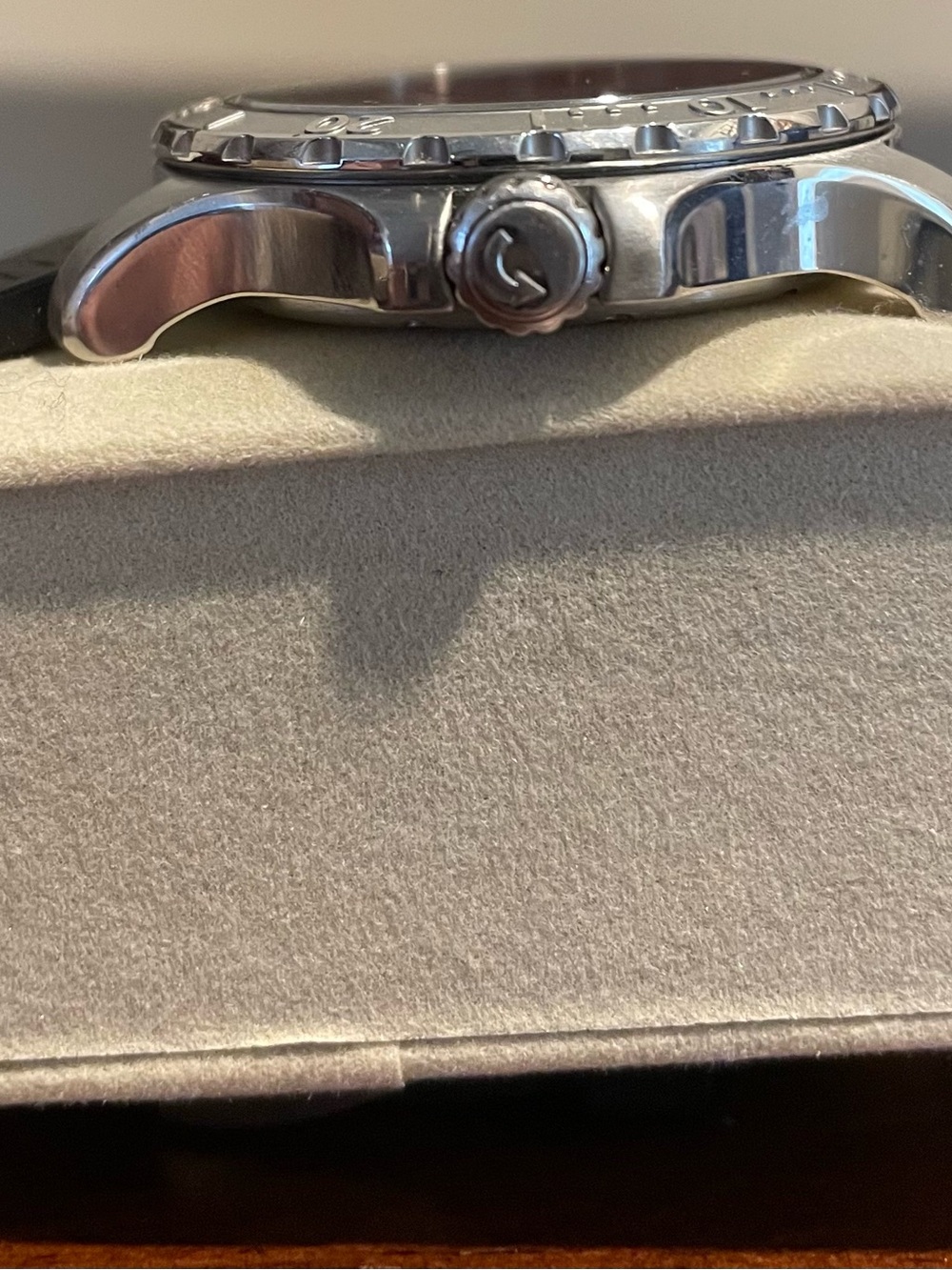 Movado Black Dial Stainless Steel Watch with Blue Accents - Picture 2 of 7